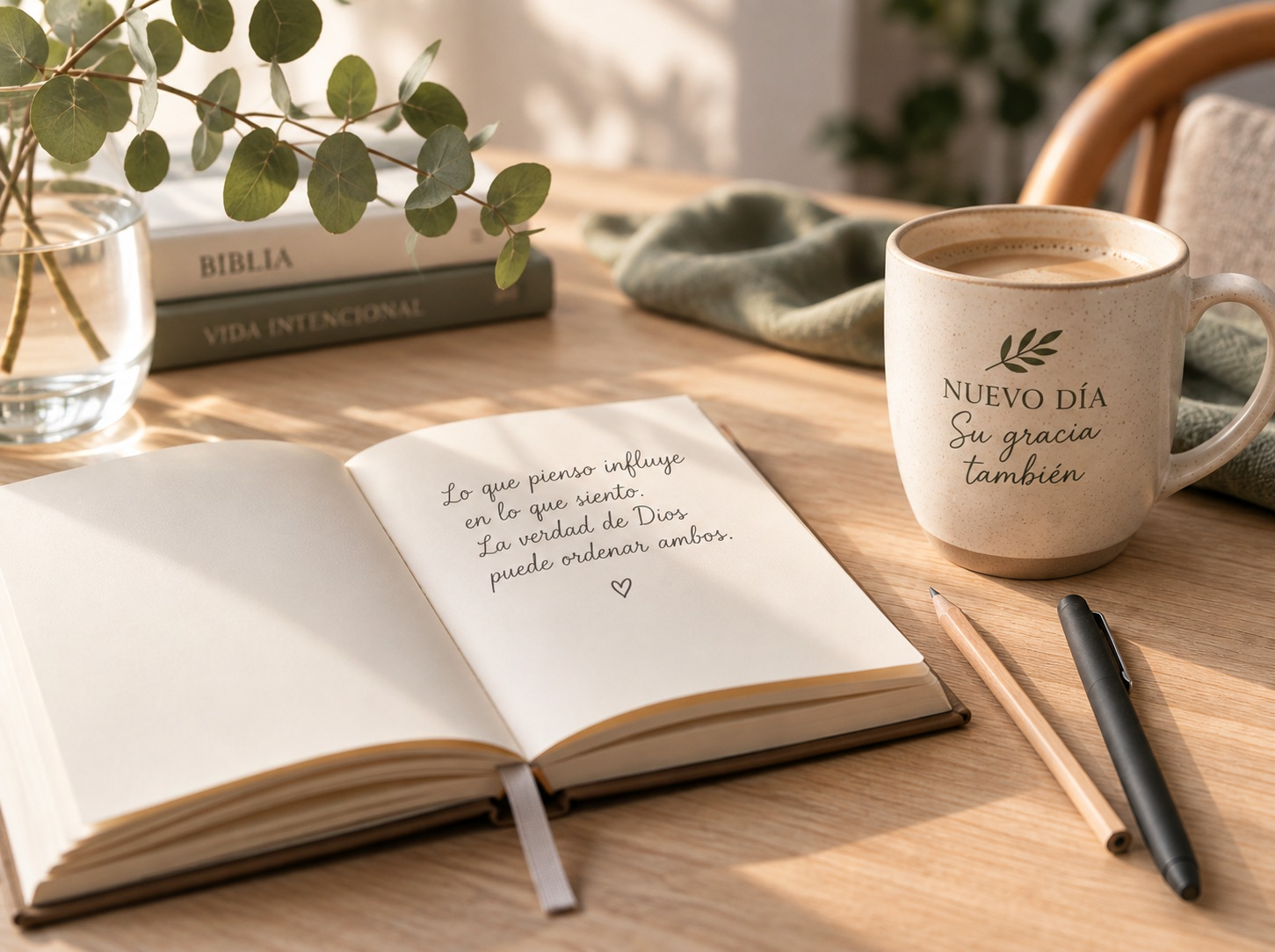 Escena cálida de lectura y reflexión