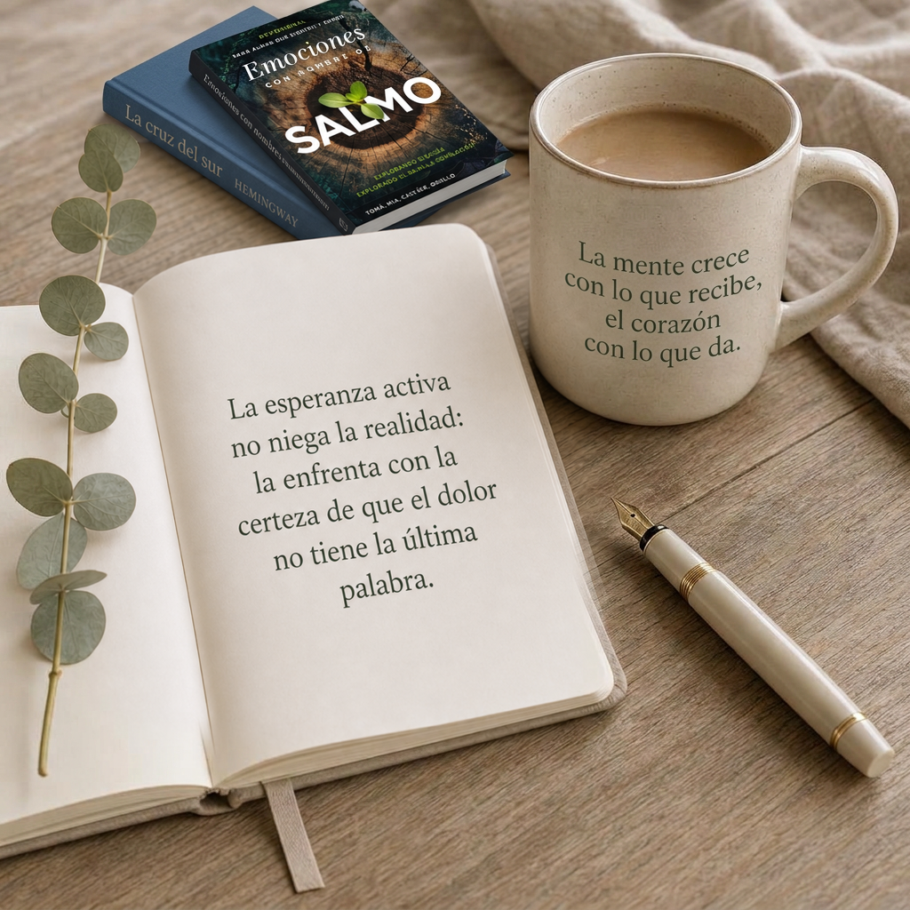 Escena cálida de lectura y reflexión